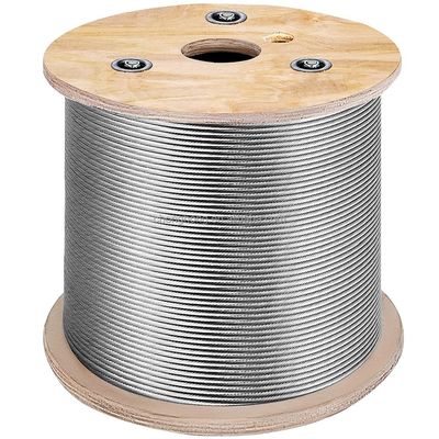 Un buen precio. Cables de acero inoxidable de tipo 316 para barandillas de cubierta Hardware 250FT T316 Cables de avión 7x7/1x19/7x19 Cables de alambre en línea