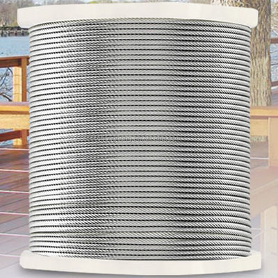 Un buen precio. Resistencia a la erosión T316 3 16 Cable de avión 1000FT SS 1x19 7x7 7x19 A prueba de lluvia en línea