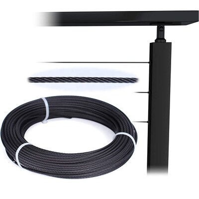 Un buen precio. Acero inoxidable de óxido negro 7x7 hebras 1/8
