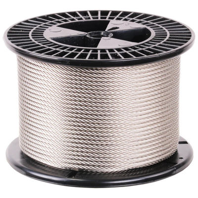 Un buen precio. 7*7 Galvanizado 1 4 Cables de acero sin aleación 1000m/rollo 1770Mpa Anticorrosión en línea