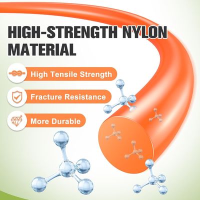 Un buen precio. 150 pies de hierba de comedor de cuerda 1.0mm-5.5mm redondo línea de recorte de la cuerda de nylon naranja línea de recorte para el reemplazo universal en línea