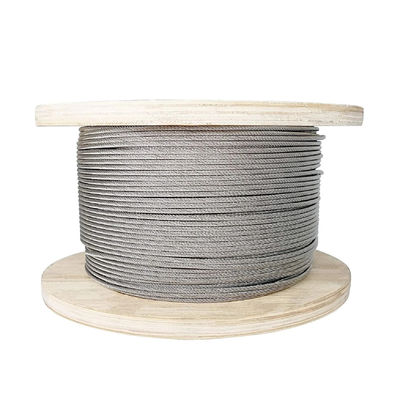 Un buen precio. 150 pies estándar AiSi 7x7 cable de alambre de acero SS 7 * 7 cuerda de alambre de acero inoxidable industrial en línea
