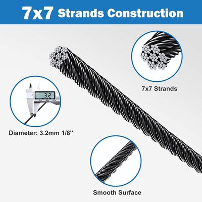 Un buen precio. Cable Riling Kit Hardware T316 Cable de avión 7x7 hebra 500ft 1/8