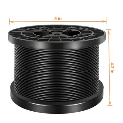 Un buen precio. Cable de acero inoxidable 304 revestido de vinilo negro en línea