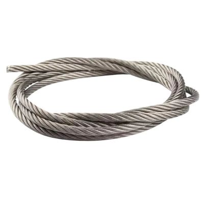 Un buen precio. 304 cable de acero inoxidable 7x19 hebras de núcleo cables de avión tensión de ruptura 6400 libras 164 pies cable SS 1/4 