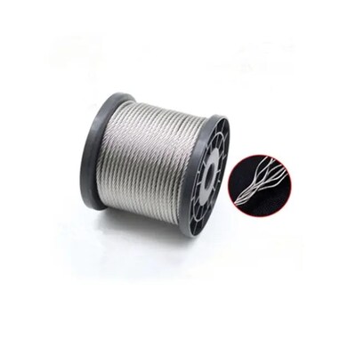 Un buen precio. Cable de acero inoxidable para tirolina de 3700 lbs de resistencia a la rotura, 3/16