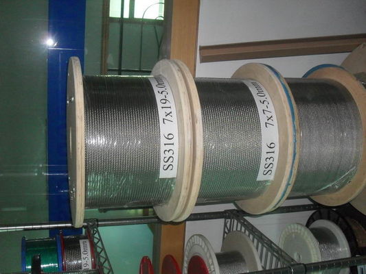 Un buen precio. 2.000 m/cada cable de avión galvanizado sumergido en caliente MIL-DTL-83420 cable de acero 2000N/MM2 6x19FC cable de alambre de acero estándar AiSi en línea