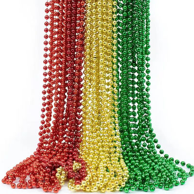 2.4mm Cadena de bolas de plástico Cadena de bolas de plata Cadena de bolas de oro Blanco Cadena de bolas de oro