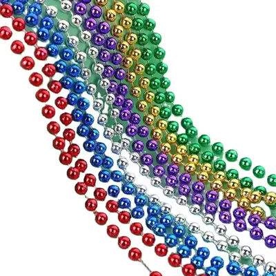 Función de la cadena de rodillos 2.4mm de plástico de la bola de plata cadena a granel