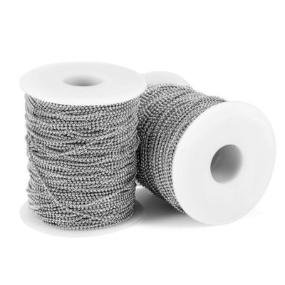 Cadenas de cuentas de acero inoxidable pulido Collar Cadenas de bolas de joyería Cadenas de cuentas de metal