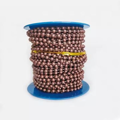 Un buen precio. Cadena de bolas de rollo ciego de 4,5 mm Cadena de perlas de sombra de rollo de acero inoxidable Cadena de bolas de acero inoxidable NO.10 Componentes ciegos en línea