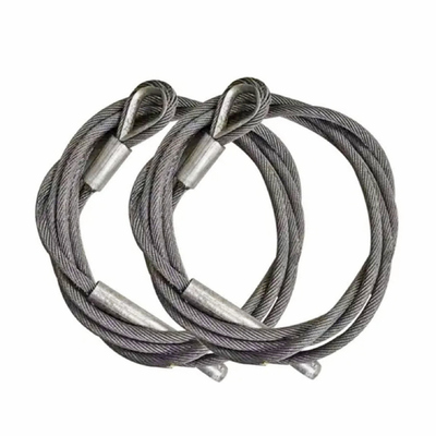 Eslinga de cable de acero galvanizado para grúas de manipulación de mangueras y grúas de aprovisionamiento y botes salvavidas de caída libre con guardacabos