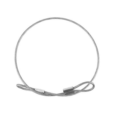 Un buen precio. Eslinga de cable de acero inoxidable con lazos de ojo AISI304/316 en línea