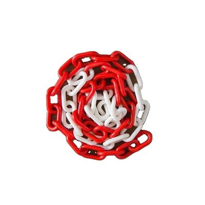 Un buen precio. Cadena de barrera de plástico de material PE de 6MM para seguridad vial con estructura de inyección en línea