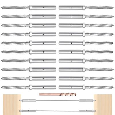 Un buen precio. Herrajes para barandilla de cable de acero inoxidable T316 con cables de acero inoxidable de 3/16 de pulgada, tornillo de retardo y embalaje personalizable en línea