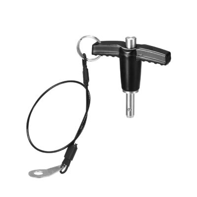 Un buen precio. T Manejar el alfiler de liberación rápida con botón de presión para el bloqueo duradero y seguro de la bola en línea