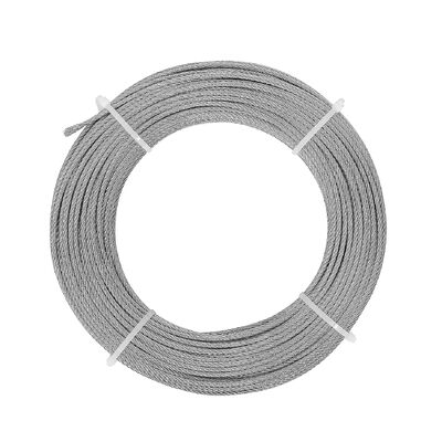 Un buen precio. T316 Cable de acero inoxidable 7x7 de hebras de cuerda de alambre de trabajo pesado 1800 LBS Resistencia a la rotura para interiores y exteriores en línea