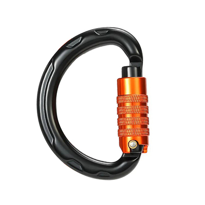 Un buen precio. Venta al por mayor 20kN Clip de carabinero para exteriores Logotipo y color personalizados Carabiner de roca de aluminio redondo de forma automática de bloqueo en línea