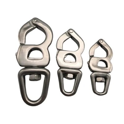 Un buen precio. Acero inoxidable, abrazadera de resorte rápido, abrazadera de resorte rotativa universal en línea