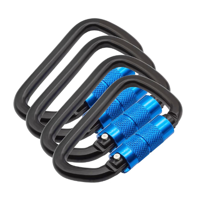 Un buen precio. 9kN Premium anodizado de aleación de aluminio Twist Lock Carabiner clip para la bolsa en línea