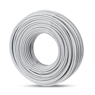 Un buen precio. Cable de acero inoxidable con recubrimiento de PVC 1x7 7x7 1x19 7x19 de alta resistencia para construcción, acero para encabezado en frío, doblado de acero, estándar AiSi en línea