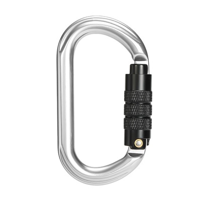 Un buen precio. Carabiner de seguridad de escalada al aire libre de 25kN de aleación de aluminio de forma O en línea