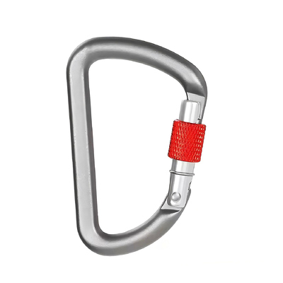 Un buen precio. Mosquetón de escalada en forma de D de aluminio 6kN, anilla en D, llaveros, clips, mosquetón de bloqueo para acampar en línea