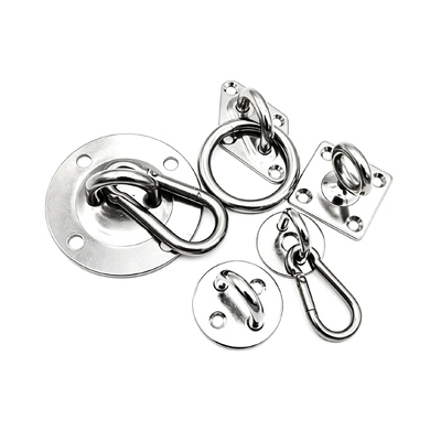 Un buen precio. Mosquetón giratorio de metal resistente para llavero, montaje en pared o techo para ventilador de techo, columpio, hamaca, gancho de anclaje colgante, industria pesada en línea