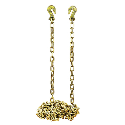 Un buen precio. Cadena G70 1/2'x20'x11300 libras de color amarillo con gancho de Clevis para el remolque de camiones en línea